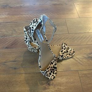 Leopard print heels.
